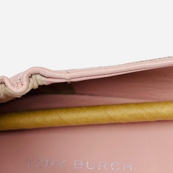 Tory Burch Minnie Travel Ballet Pave Goat Leather/Crystals Flats Pink  8.5 - Picture 10 of 10